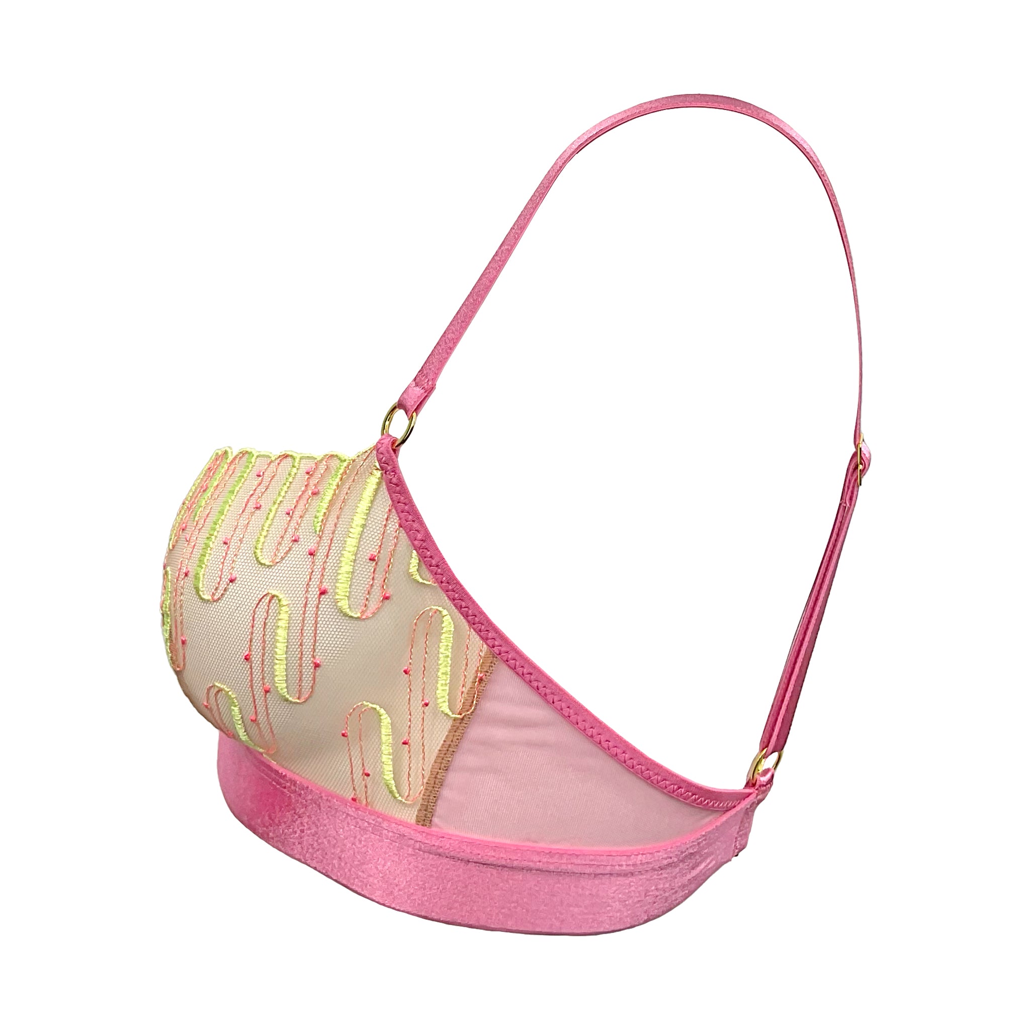 Luxury Lace Bralette | Pink Balconette Bralette | Somewhere Never