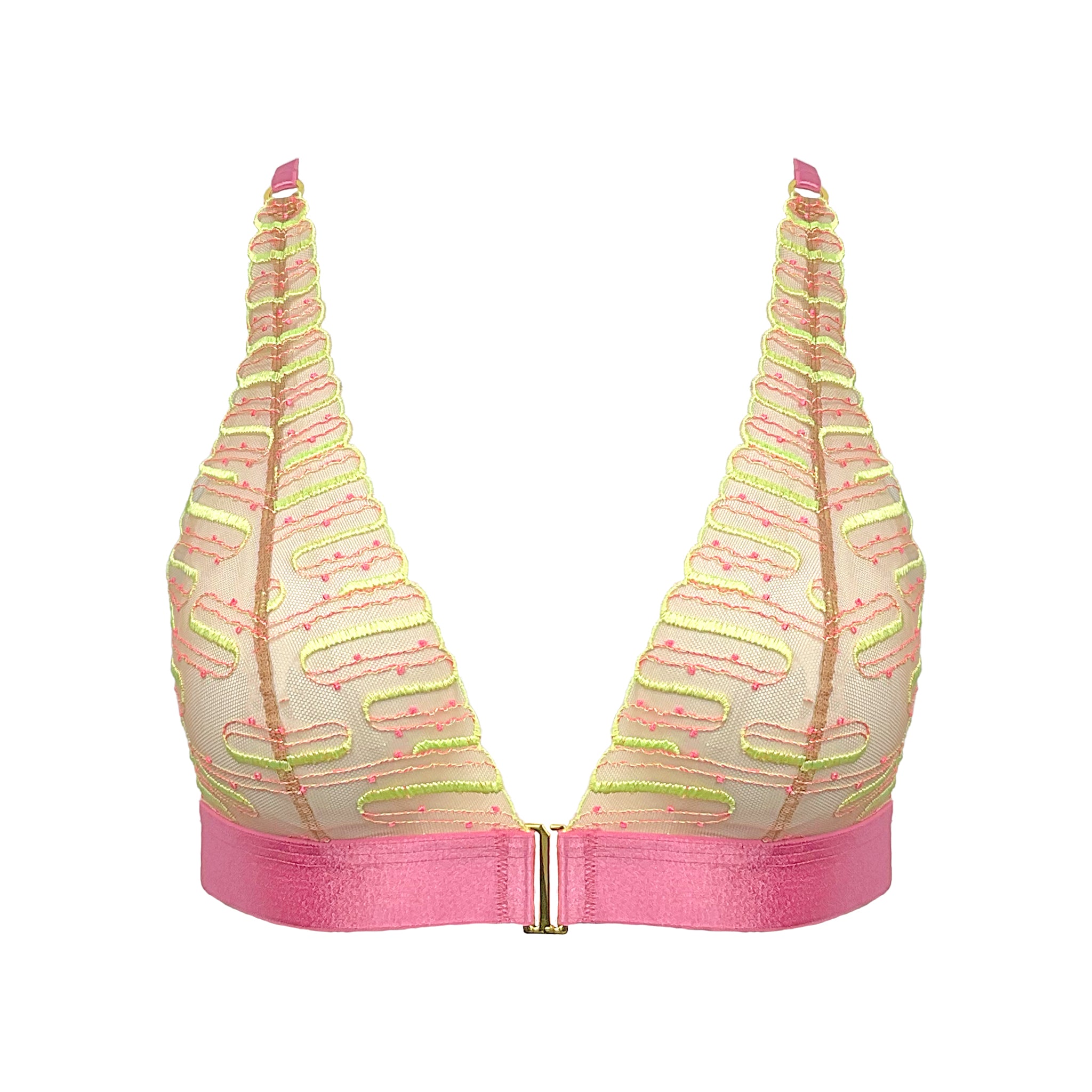 Lime Yellow Bralette Bra | Bralette Bra Pink Lace | Somewhere Never