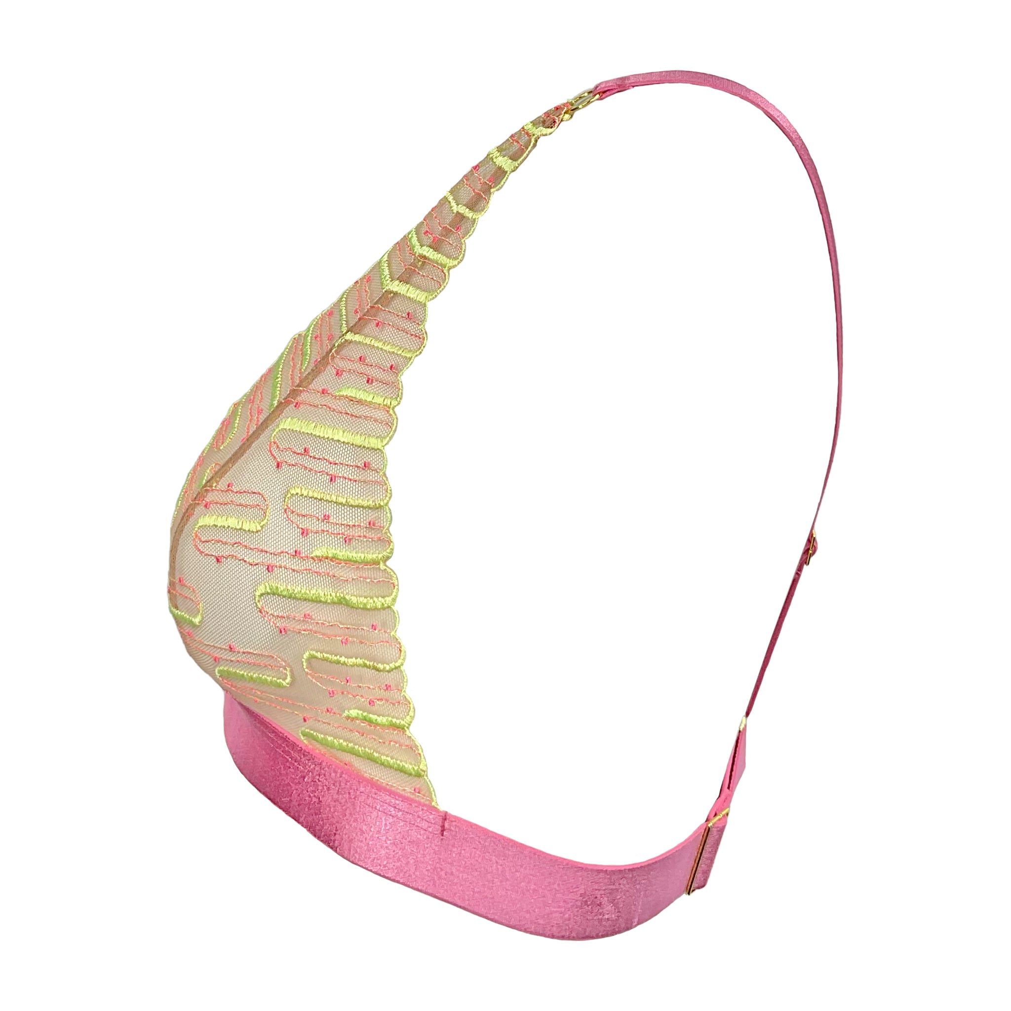 Lime Yellow Bralette Bra | Bralette Bra Pink Lace | Somewhere Never