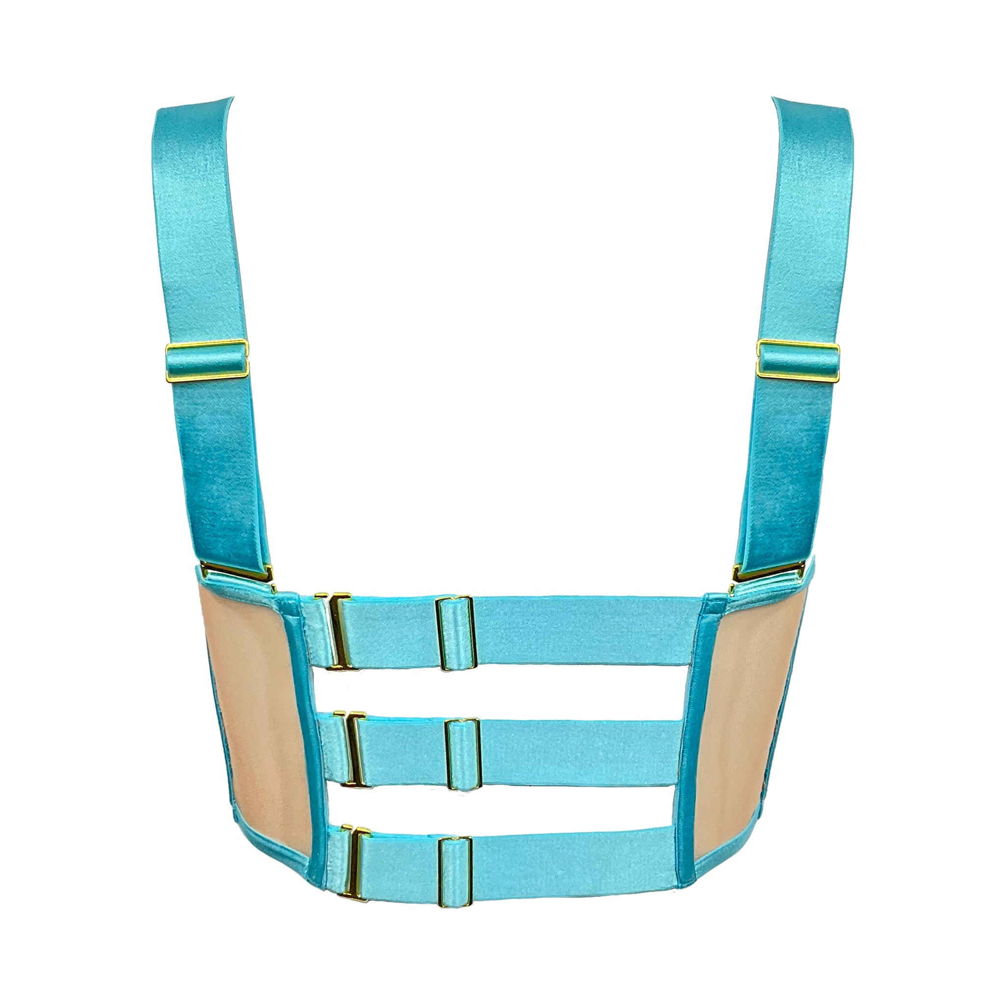 Convertible Blue Lace Bra | Strapless Blue Lace Top | Somewhere Never