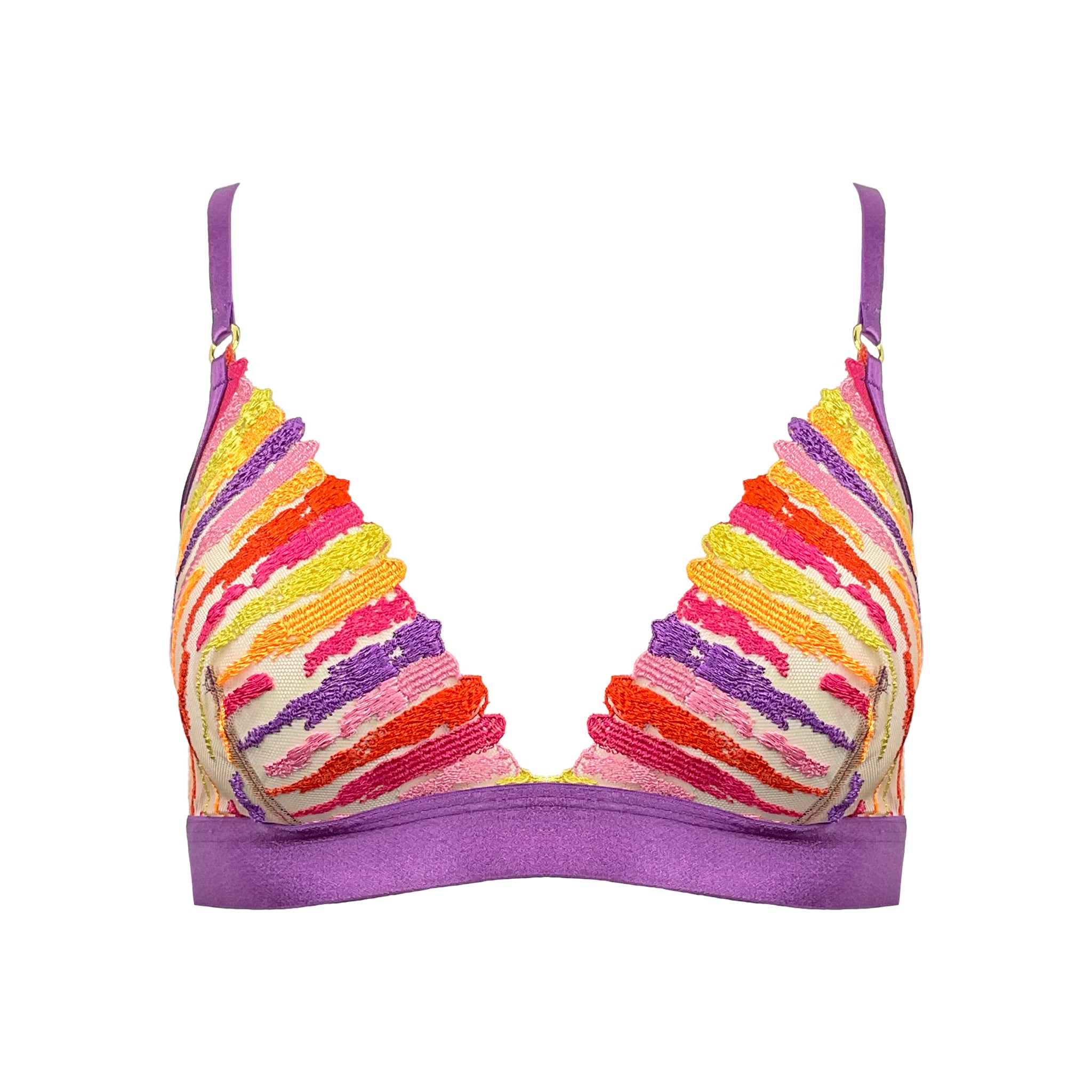 Purple Wireless Bra | Stylish Triangle Bralette | Somewhere Never