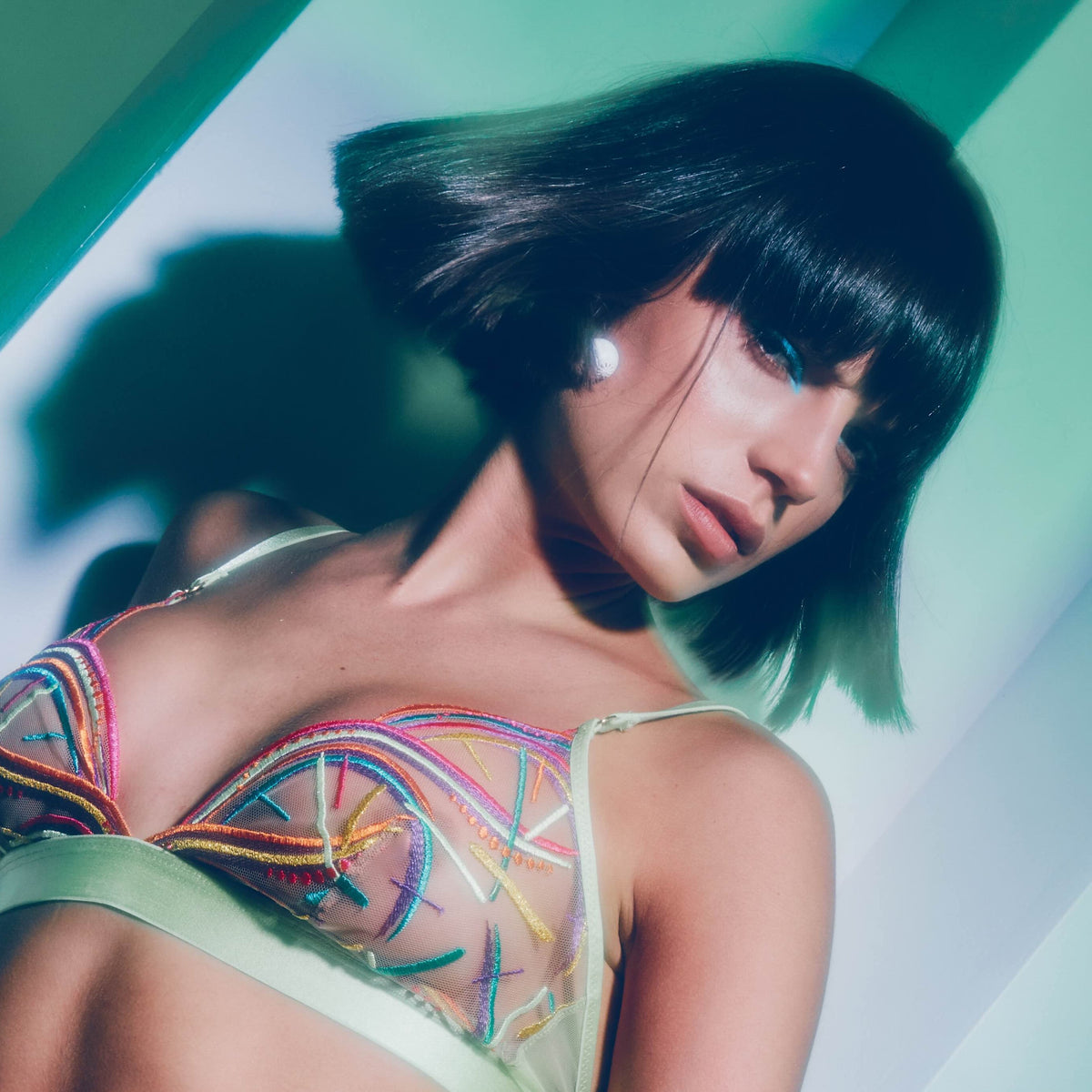 GREEN BRALETTE SET