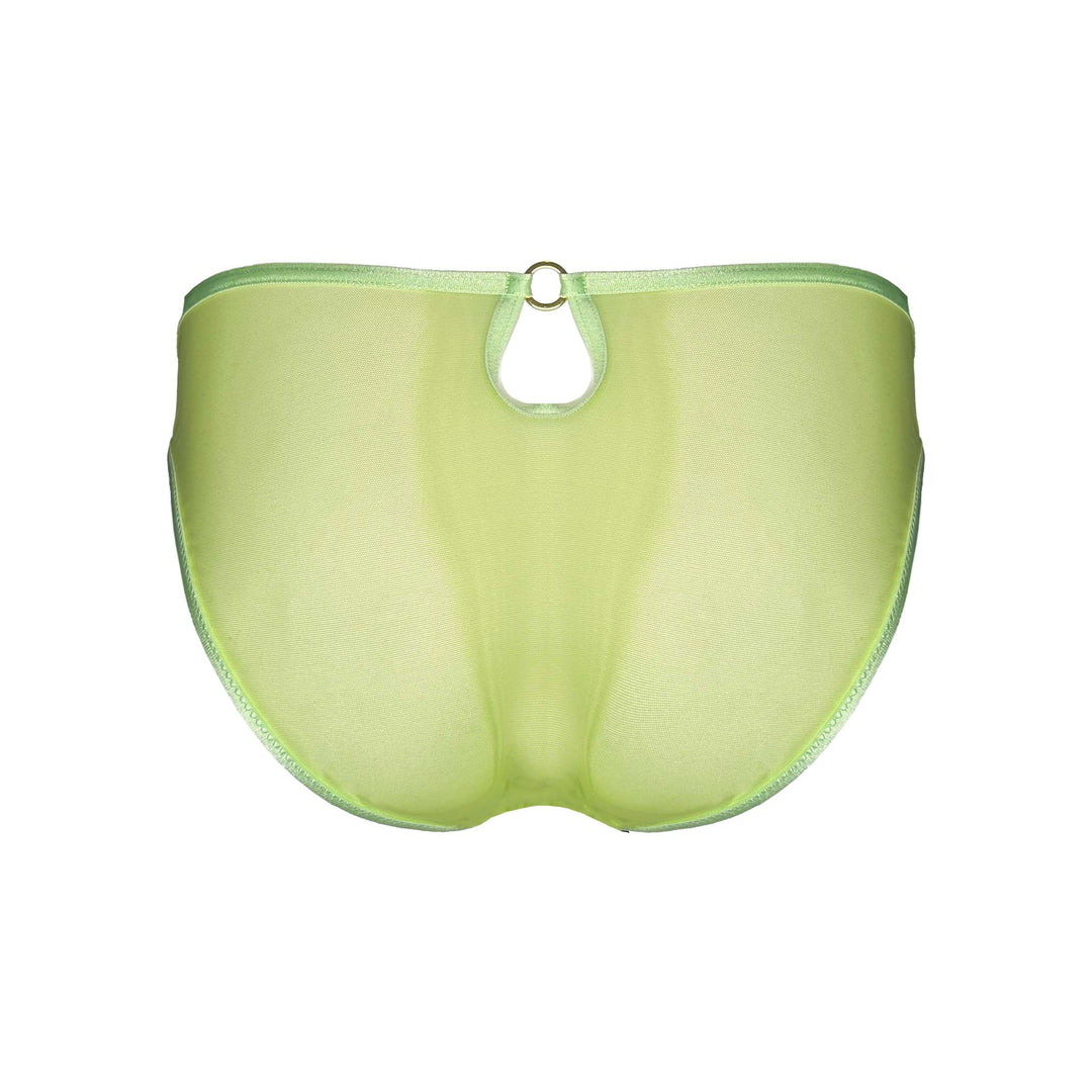SOMEWHERE NEVER | GREEN ITALIAN SHEER MESH BRIEF BACK 