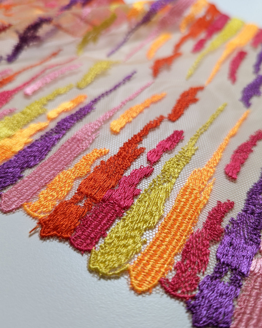 Multi colored bra fabric