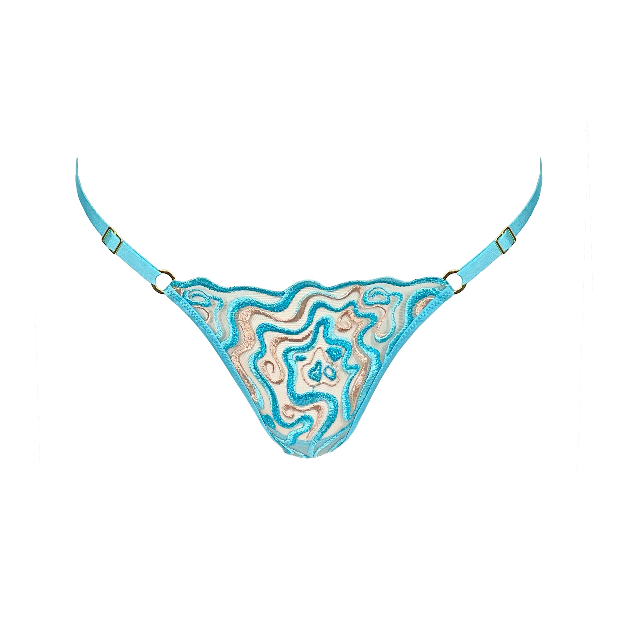 Sheer Blue Lace String | Blue Lace G String | Somewhere Never
