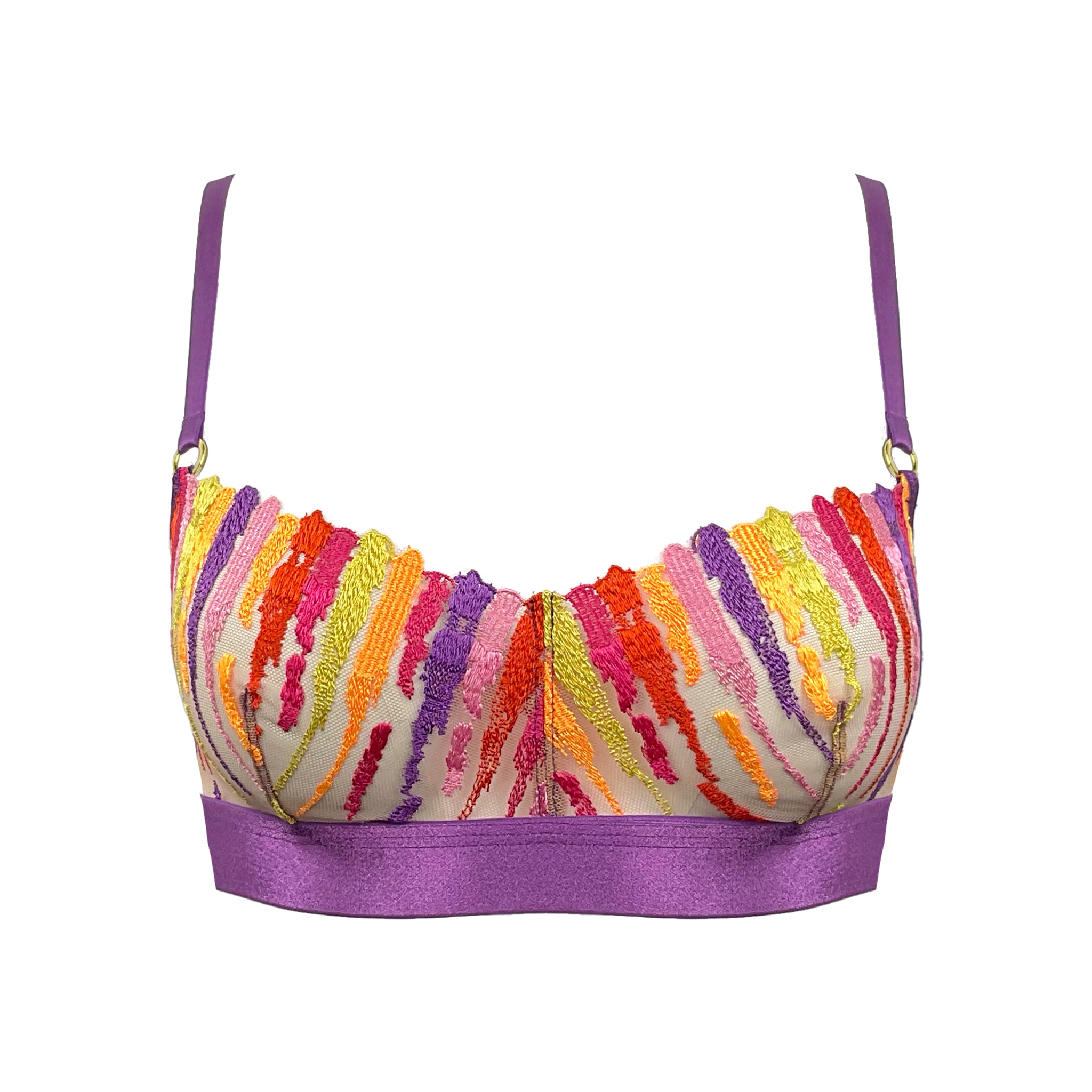 Balconette Bralette Purple Bra Top | Purple Bralette | Somewhere Never