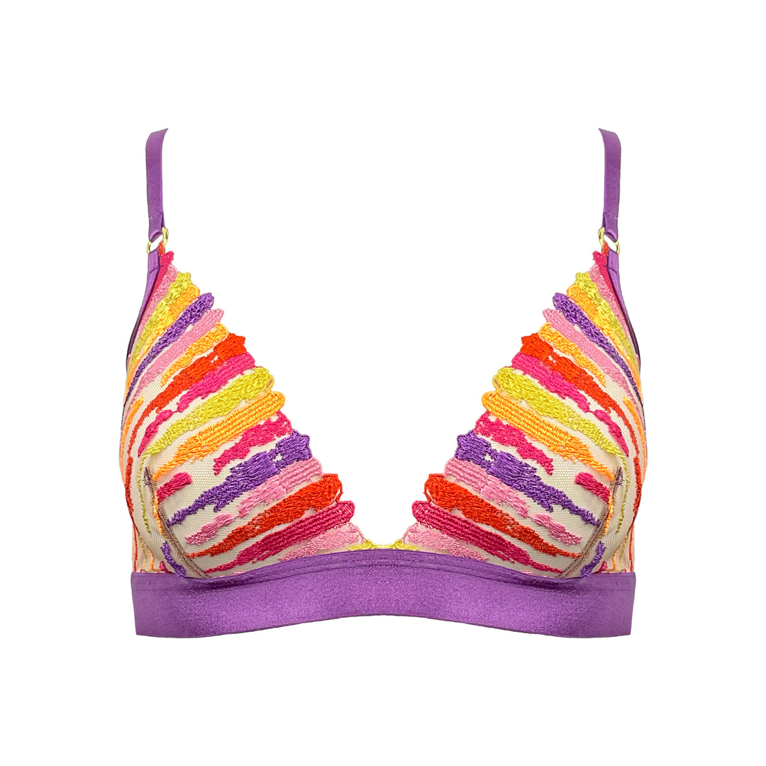 Purple Wireless Bra | Stylish Triangle Bralette | Somewhere Never