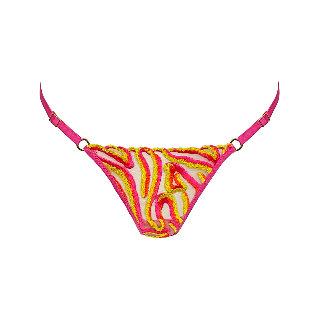 Super Low Rise G string | String Pink Yarn Lingerie | Somewhere Never