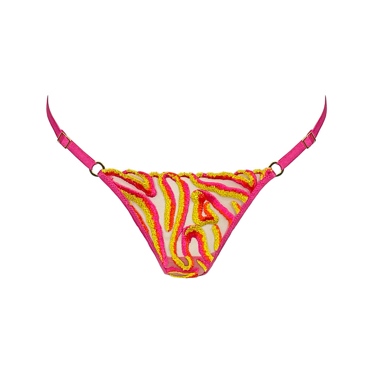 Super Low Rise G string | String Pink Yarn Lingerie | Somewhere Never