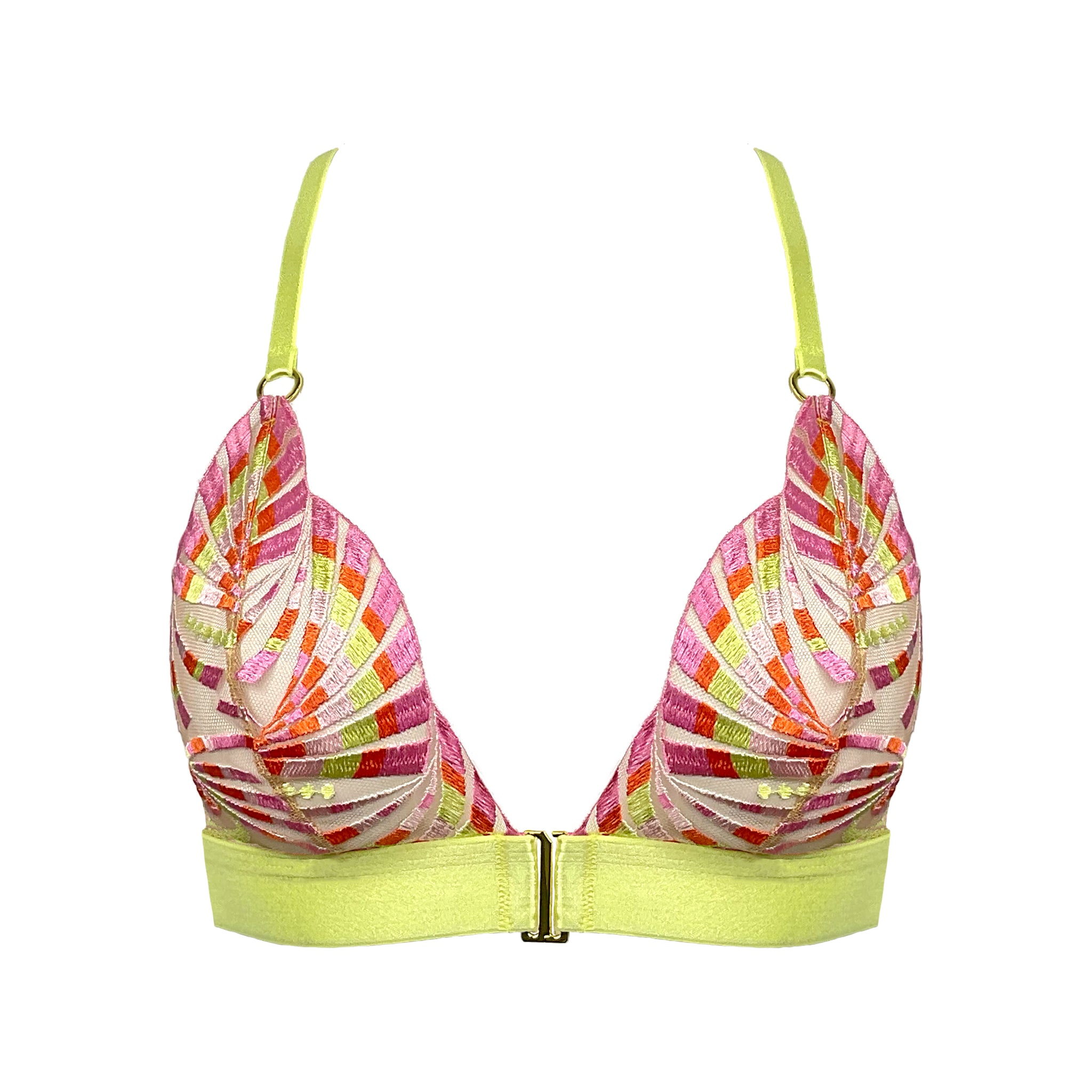 Triangle Yellow Bralette Bra | Bralette Bra | Somewhere Never