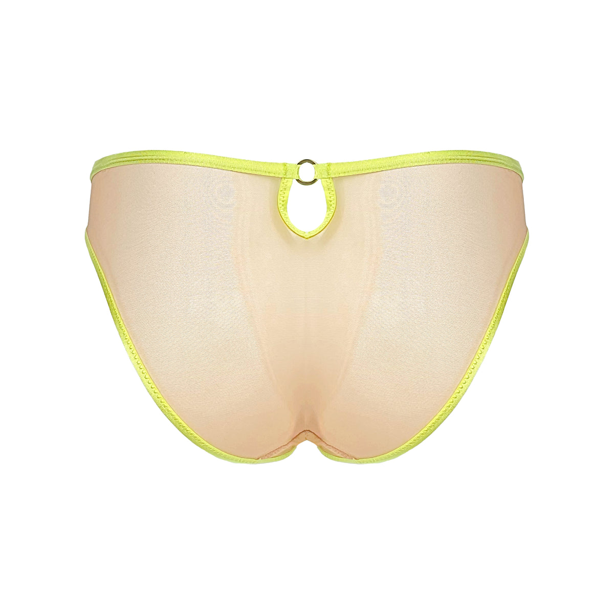 SUPER FAN - Lime yellow geometric lace lingerie wireless bra set ...
